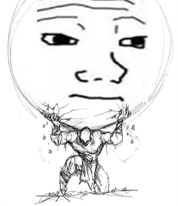 Wojak atlas stone face feels — Wojak meme