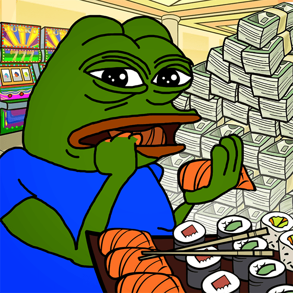Pepe eating sushi — Pepe meme