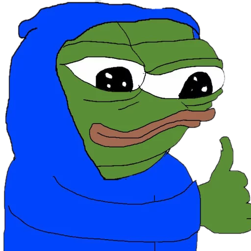 Hooded thumbs up Frog Friends sticker — Sticker Packs meme