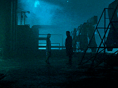 K & Joi Standing on the Rooftop (Atmospheric Silhouette) — Reaction meme