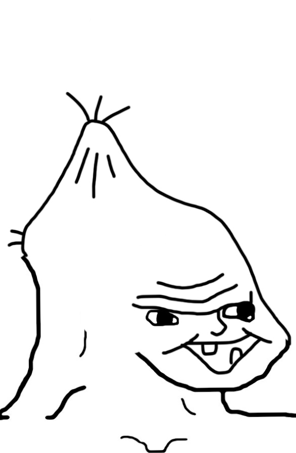 Brainlet pointy head — Brainlet meme