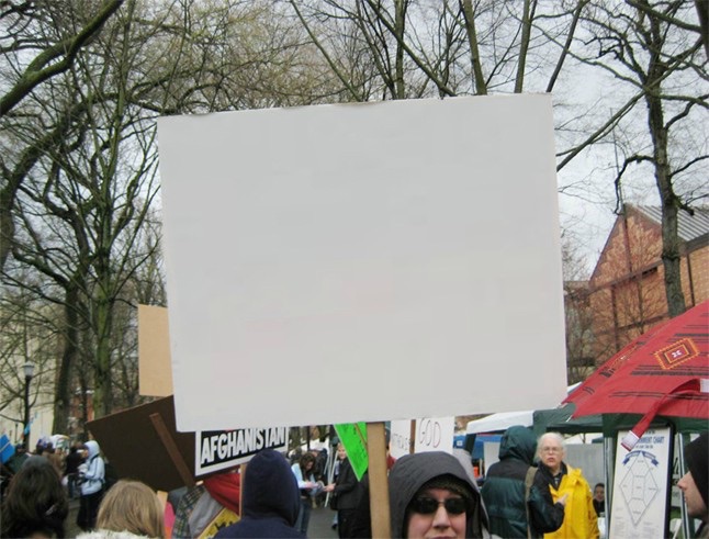Blank protest sign meme template — Templates meme