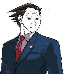 Wojak nice suit windy hair — Wojak meme