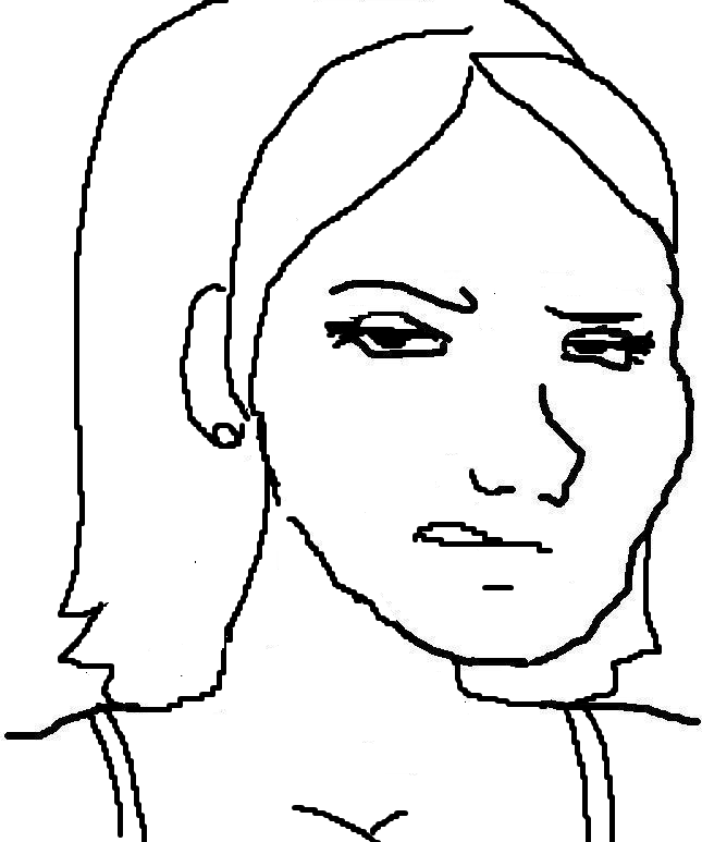 Wojak girl annoyed — Wojak meme