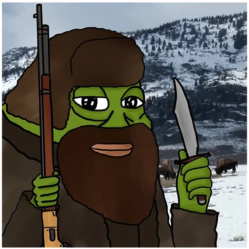 Winter hunter Groyper sticker — Sticker Packs meme