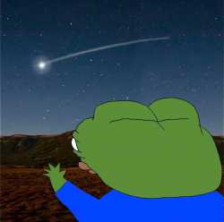 Pepe shooting star — Pepe meme