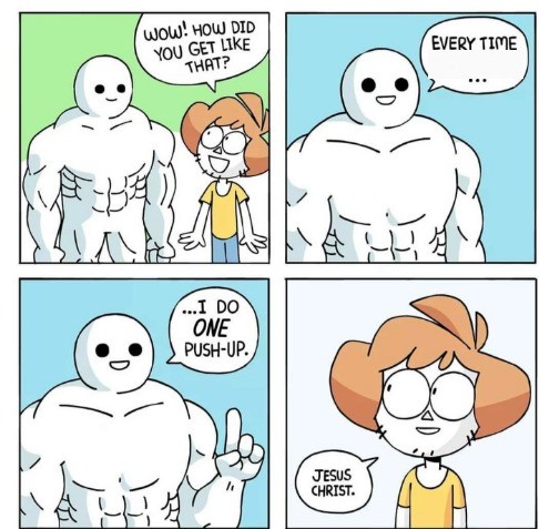 I do ONE Push-Up meme template — Templates meme