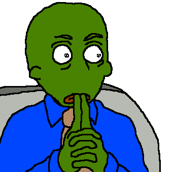 Thinking pepe creature — Reaction meme