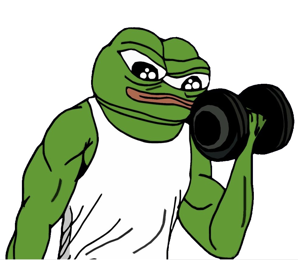 Pepe bicep curl — Pepe meme