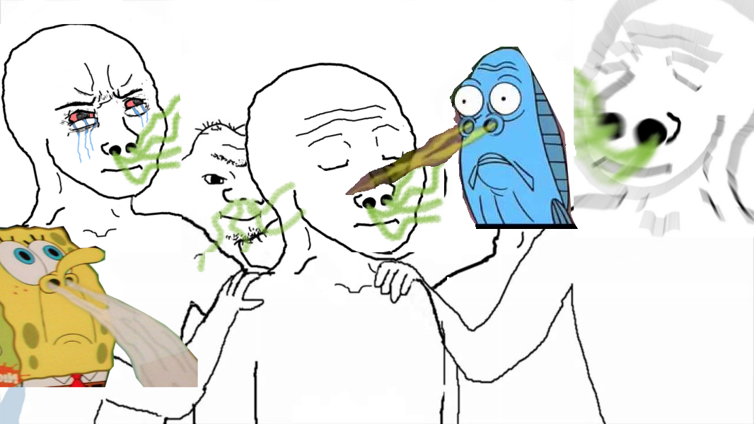 Wojaks sniffing — Wojak meme