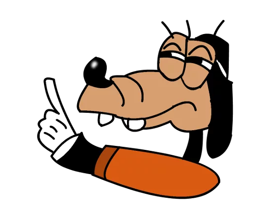 Goofy pointing Dolan sticker — Sticker Packs meme