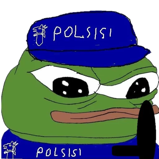Police uniform Frog Friends sticker — Sticker Packs meme