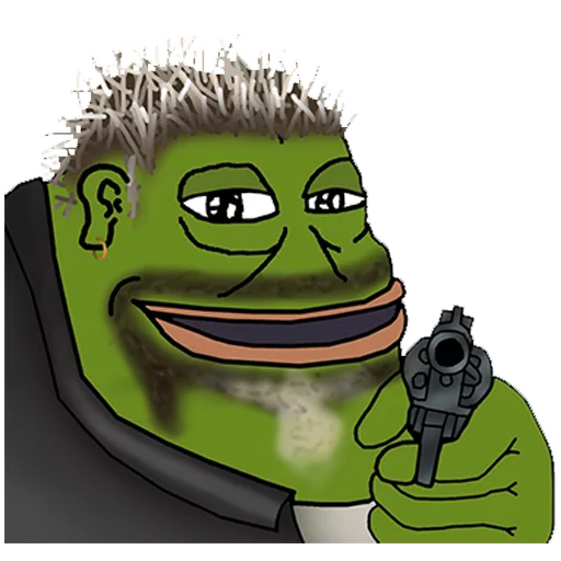 Punk pistol Groyper sticker — Sticker Packs meme