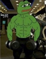 Pepe muscle at gym — Pepe meme