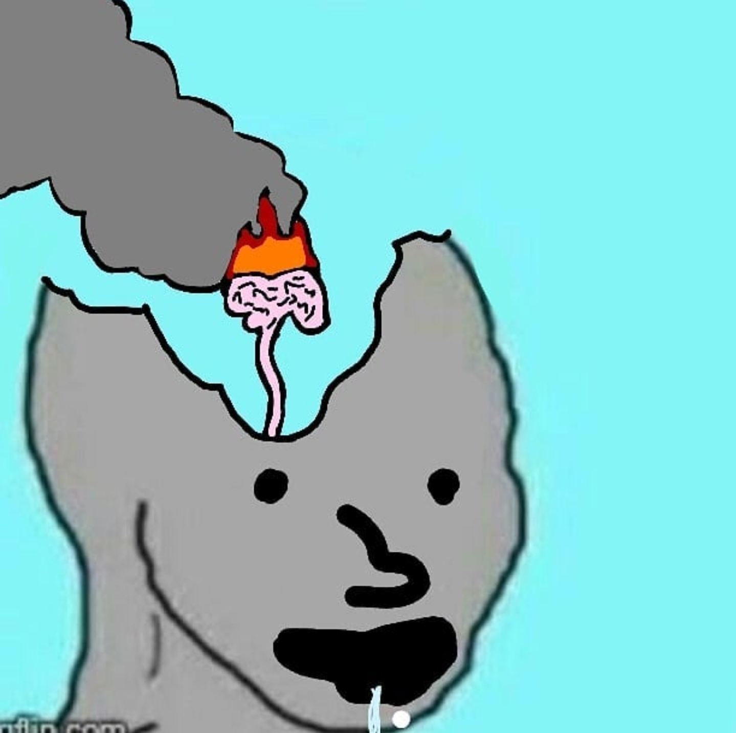 Brainlet npc tiny brain fire — Brainlet meme