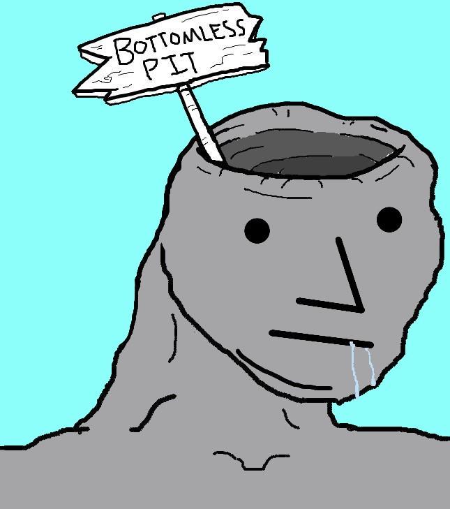 Brainlet npc pit — Brainlet meme