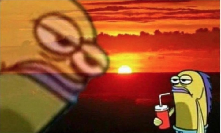 Unimpressed spongebob fish — Reaction meme