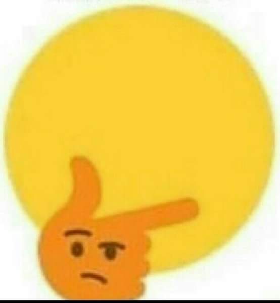 Thinking emoji hand — Reaction meme