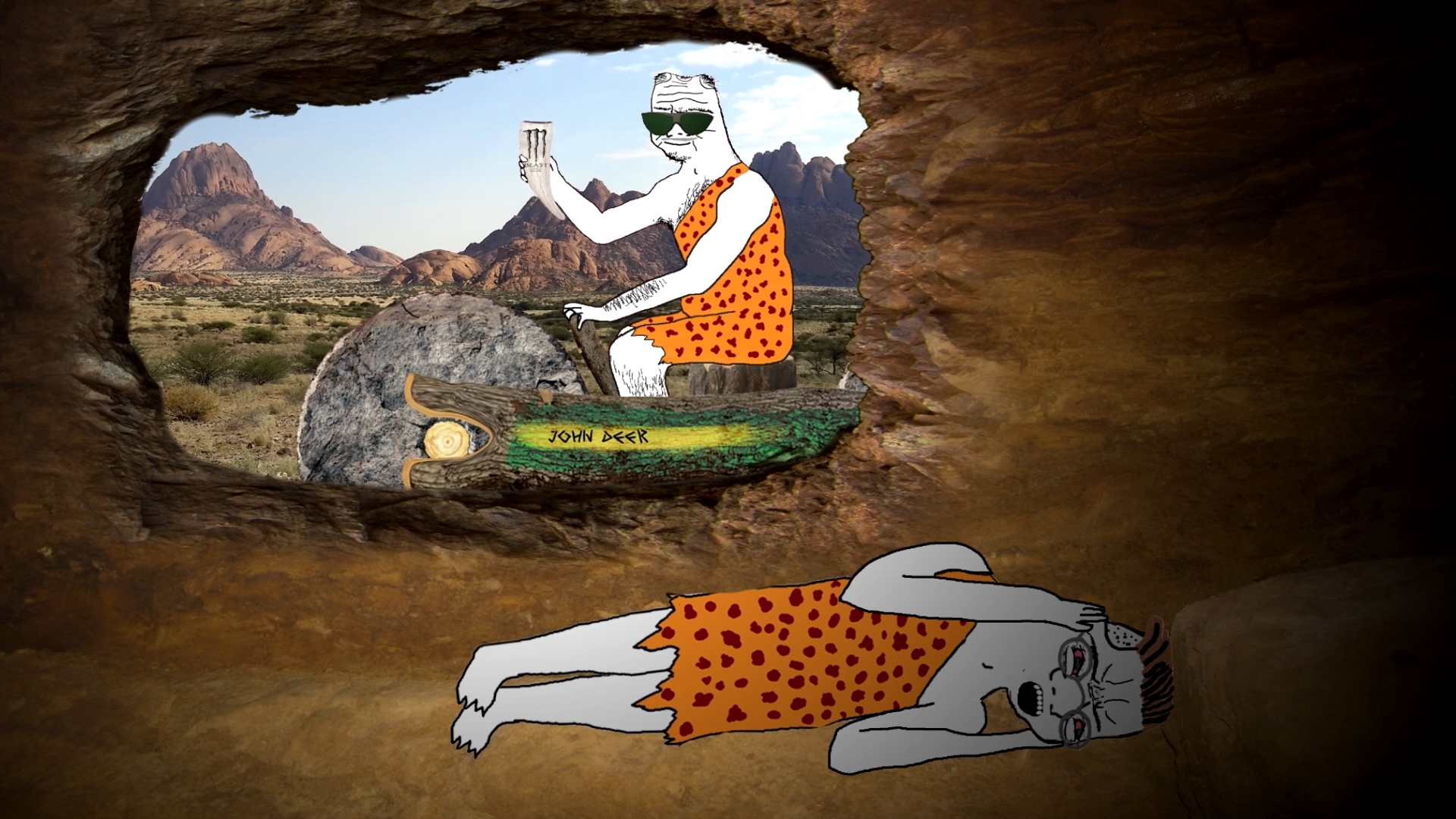 Boomer grug wakes up zoomer grug — Boomer meme