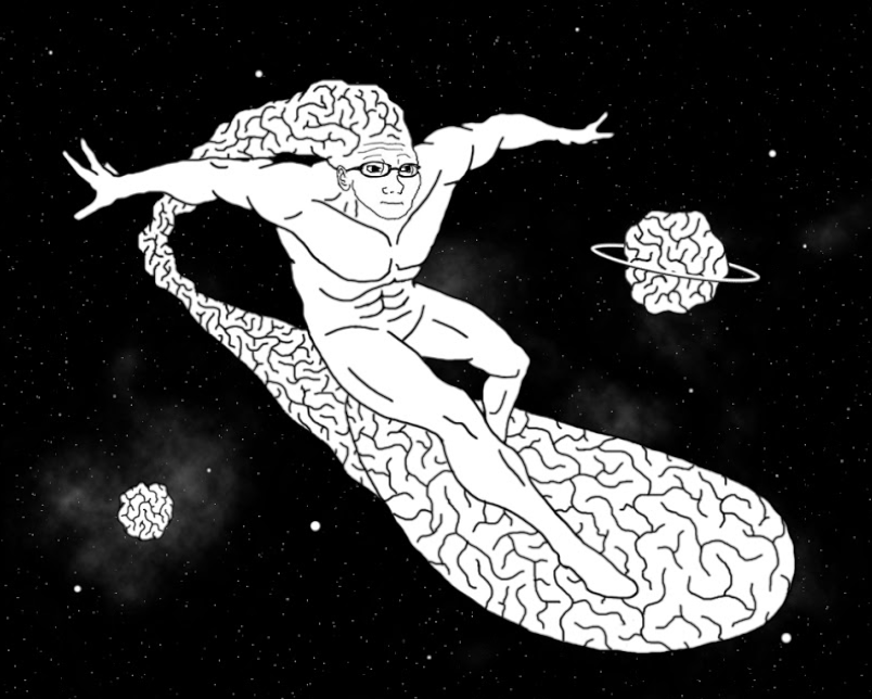 Wojak big brain silver surfer — Wojak meme