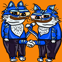 Toshi cats shaking through flies — $TOSHI meme