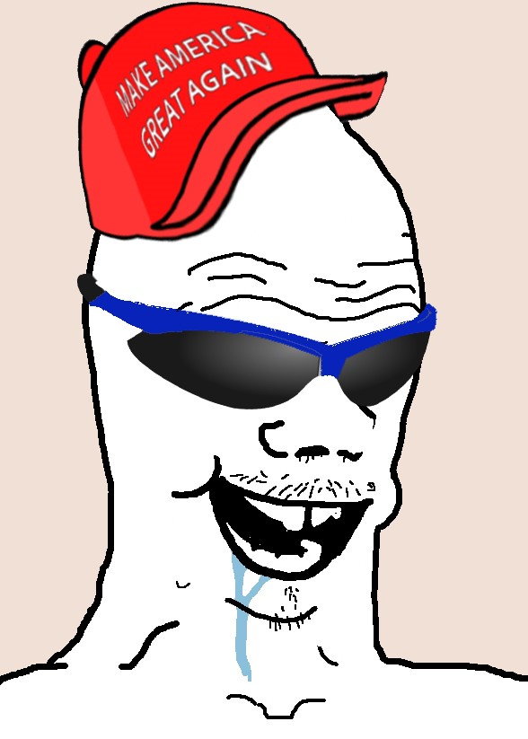 Brainlet maga hat sunglasses — Brainlet meme
