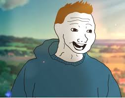 Wojak happy outside — Wojak meme