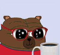 Bobo cute wearing glasses coffee — Bobo meme