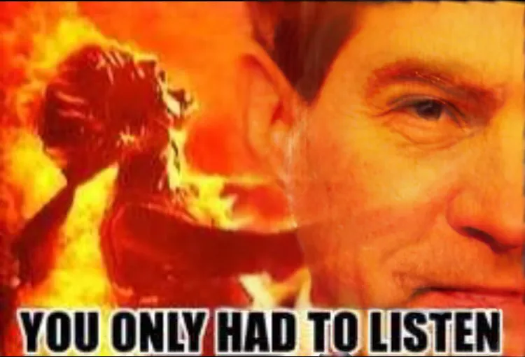 You only had to listen — BSV meme