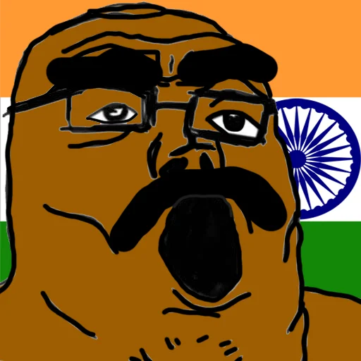 Shocked brown face Jeet Degen sticker — Sticker Packs meme