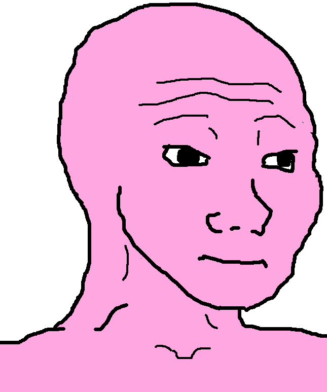 Pink wojak regular — Wojak meme