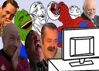All laughing at computer memes — Reaction meme
