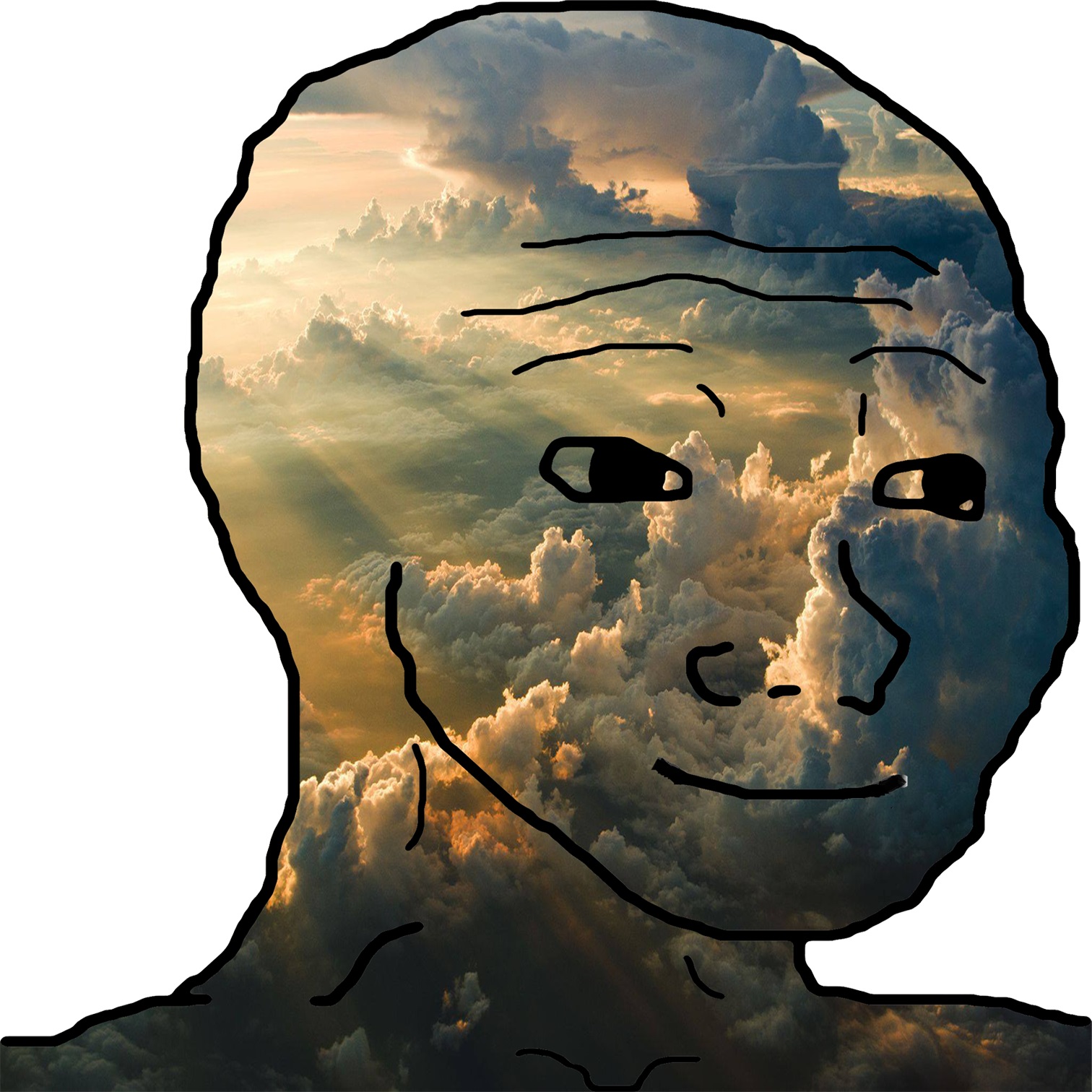 Wojak happy clouds — Wojak meme