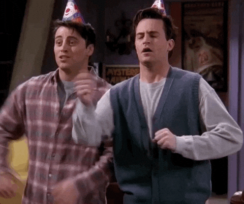 Joey Chandler Celebrating — Reaction meme