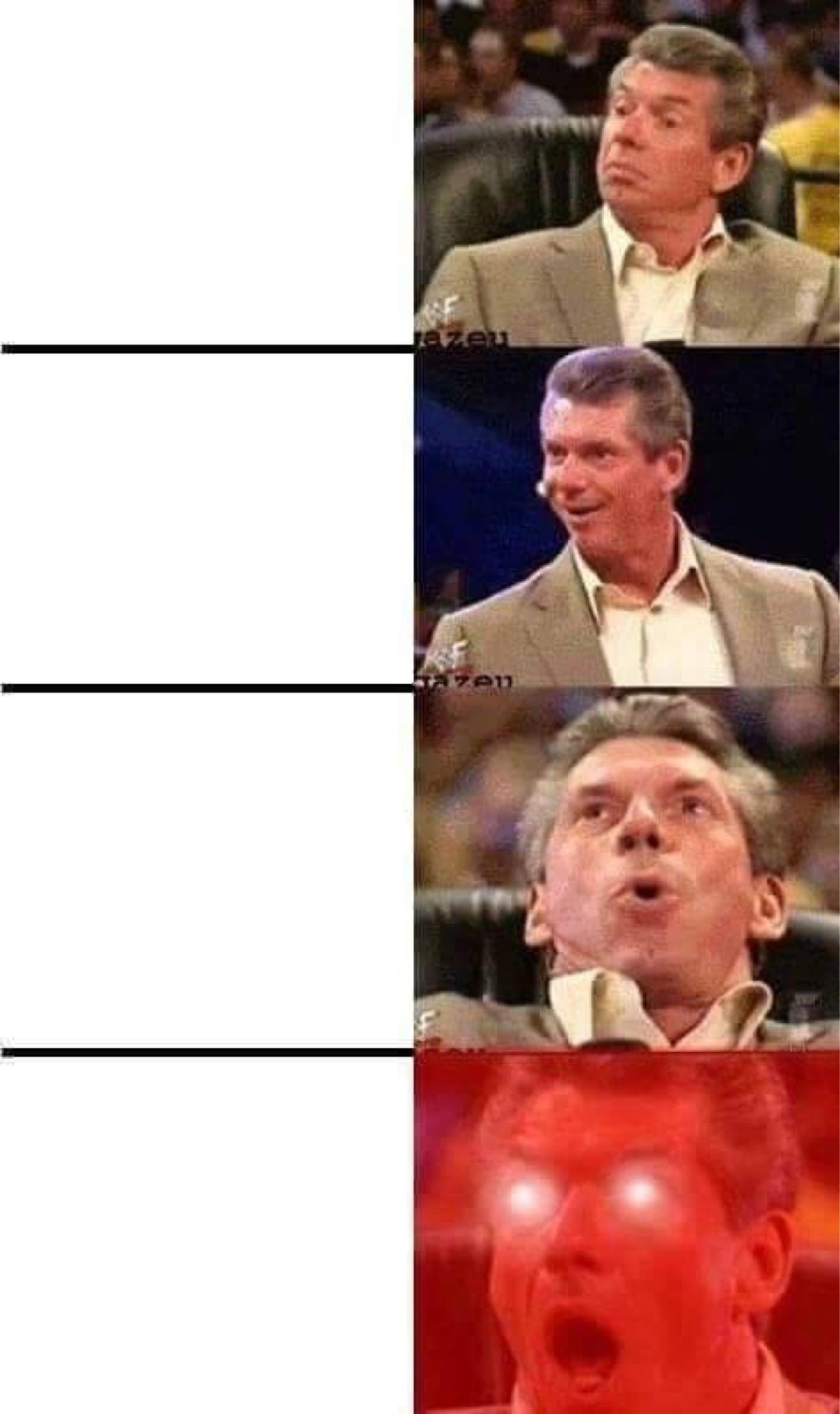 Vince McMahon Reaction w/Glowing Eyes meme template — Templates meme