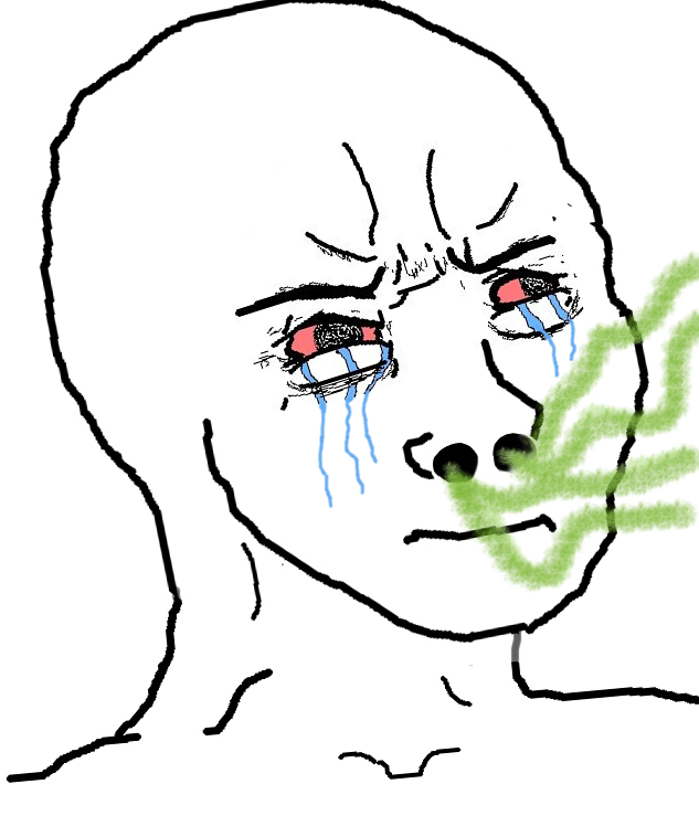 Wojak smells something — Wojak meme