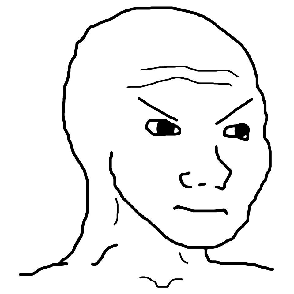Wojak pissed — Wojak meme