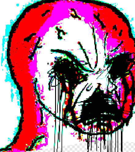 Pink wojak glitch colors — Wojak meme