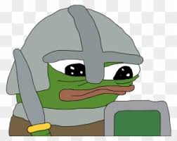 Pepe knight sword shield helmet — Pepe meme