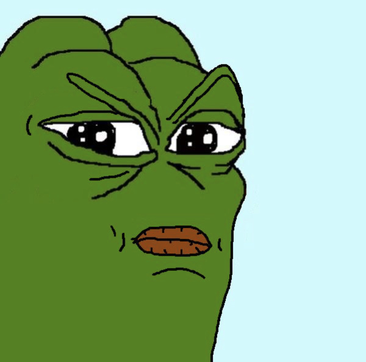 Pepe angry sour mouth — Pepe meme