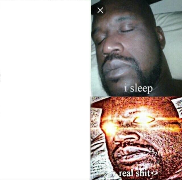 Sleeping Shaq meme template — Templates meme