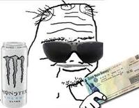 Boomer tax return check and monster — Boomer meme