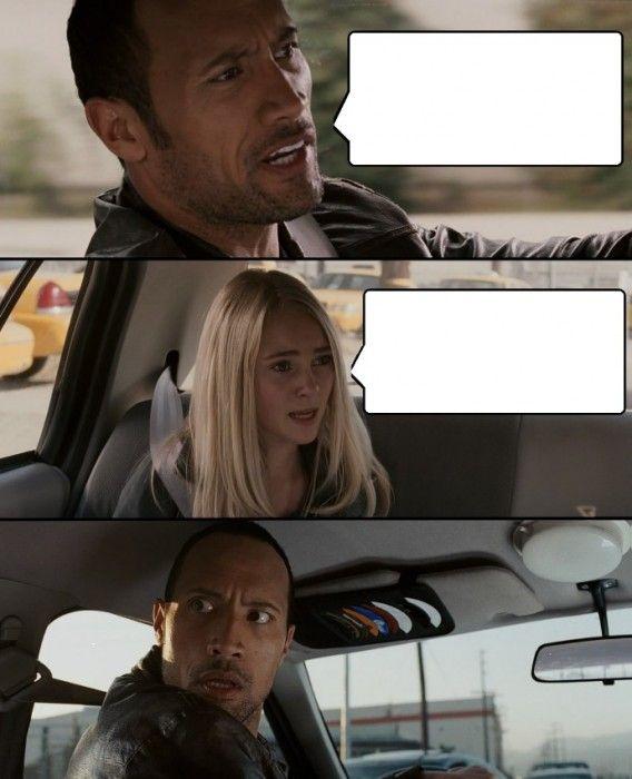 The Rock Driving meme template — Templates meme