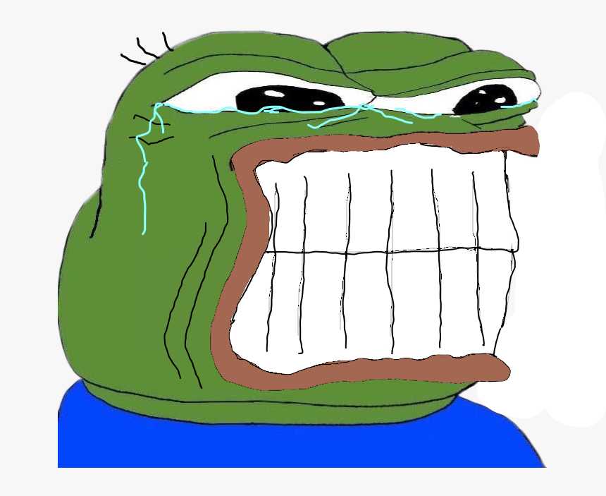 Pepe huge seething teeth — Pepe meme