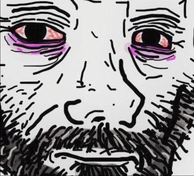 Wojak doome level 1 closeup — Wojak meme
