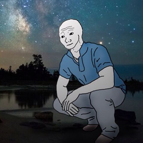 Wojak slav squat blue polo — Wojak meme