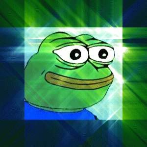 Pepe happy spinning hologram — Pepe meme