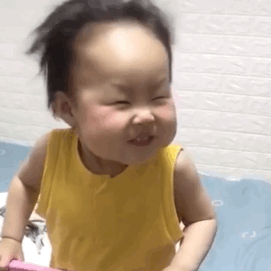 Baby Girl Wind Blowing — Reaction meme