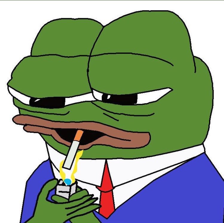 Pepe suit lights cig — Pepe meme