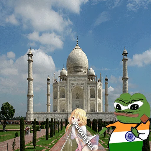 Taj mahal tourist Jeet Degen sticker — Sticker Packs meme